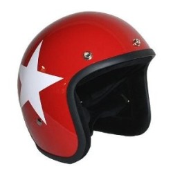 Casco Jet BANDIT Star Jet rojo - Cascos BANDIT