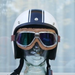 Brille BANDIT braun mit bunt verspiegelten Gläsern