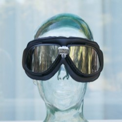 Brille BANDIT schwarz mit verspiegelten Gläsern