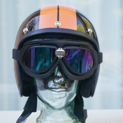 BANDIT googles black with multi colour mirrored lenses