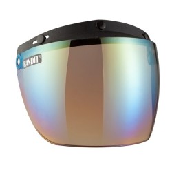 Flip up visor mirrored