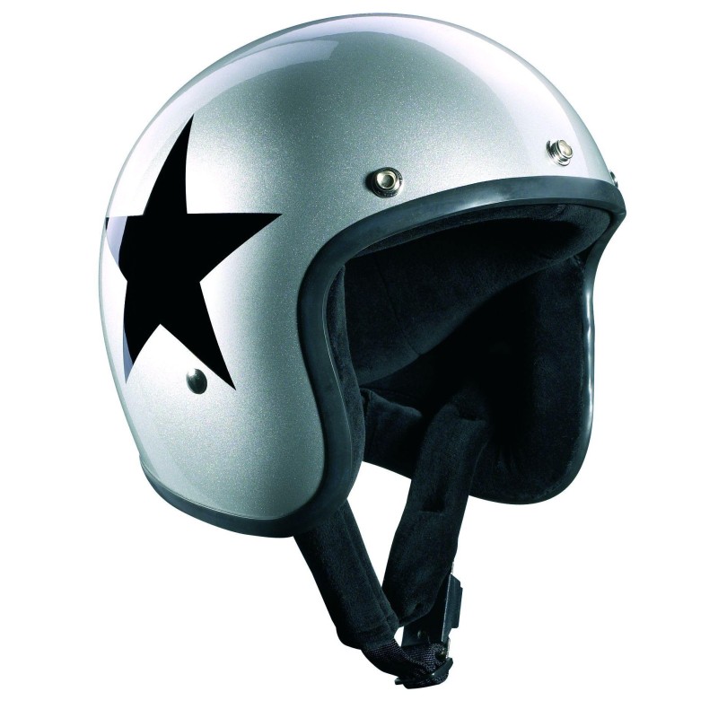 Casco Jet BANDIT Star Jet plateado - Cascos BANDIT